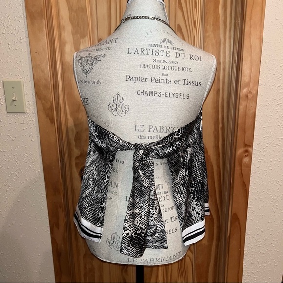 Express Snakeskin Tie Back Halter Top Women’s Size Small - Picture 6 of 11